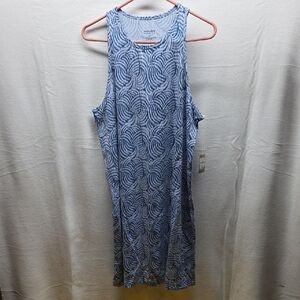 Organic Cotton Jersey Abstract Wave Racerback Chemise